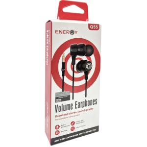 אוזניות אוניברסליות ENERGY Q55 3.5MM שחור